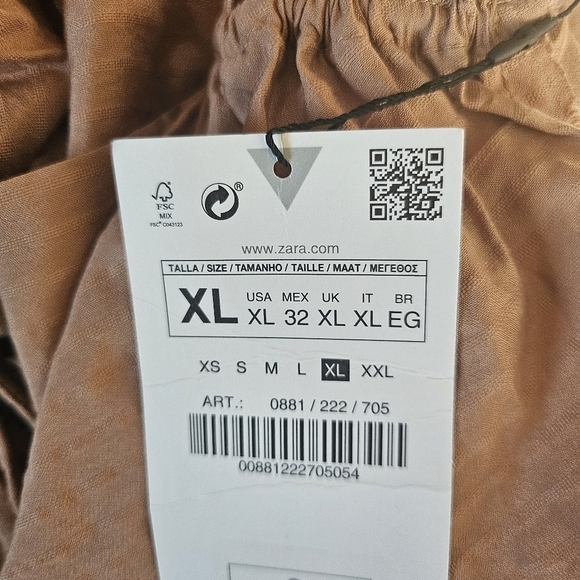 New Zara Kaftan Beaded Neckline Maxi Dress/Swim Beach Cover-Up  NWT XL - Picture 16 of 16